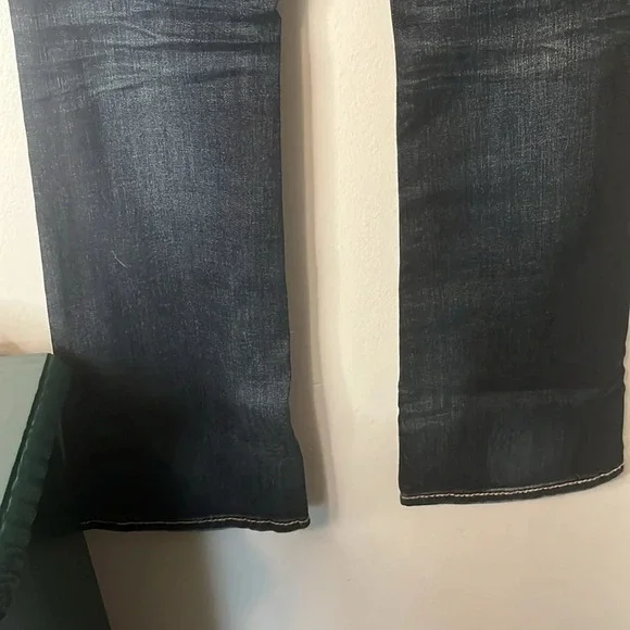 NWT Silver Jeans Co Suki Mid Rise Boot Cut Stretch Sequin Distressed Denim Sz 28 - Picture 10 of 14
